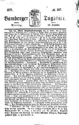Bamberger Tagblatt Montag 29. Oktober 1877