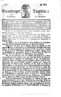 Bamberger Tagblatt Samstag 24. November 1877