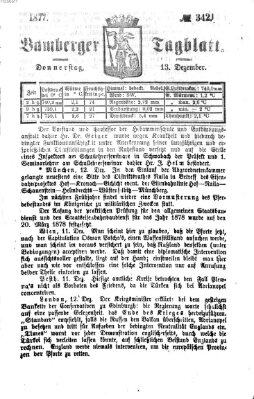 Bamberger Tagblatt Donnerstag 13. Dezember 1877