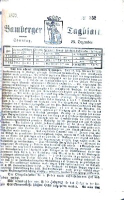 Bamberger Tagblatt Sonntag 23. Dezember 1877