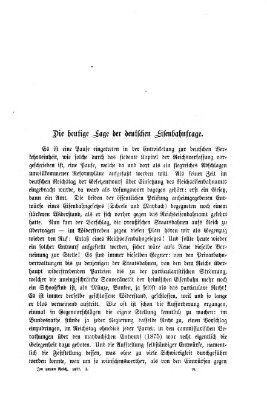 Im neuen Reich Donnerstag 3. Mai 1877