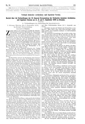 Deutsche Bauzeitung 〈Berlin〉 Samstag 5. Oktober 1878