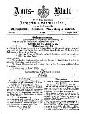 Amtsblatt für die Königlichen Bezirksämter Forchheim und Ebermannstadt sowie für die Königliche Stadt Forchheim