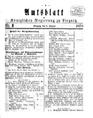 Amts-Blatt der Preußischen Regierung zu Liegnitz Samstag 5. Januar 1878