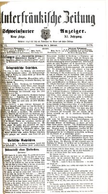 Unterfränkische Zeitung und Schweinfurter Anzeiger (Schweinfurter Anzeiger) Dienstag 5. Februar 1878