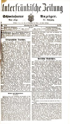 Unterfränkische Zeitung und Schweinfurter Anzeiger (Schweinfurter Anzeiger) Dienstag 14. Mai 1878