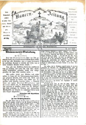 Bauern-Zeitung Donnerstag 27. Juni 1878