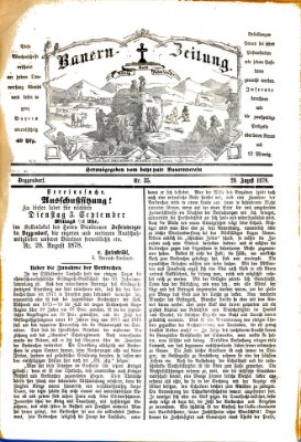 Bauern-Zeitung Donnerstag 29. August 1878