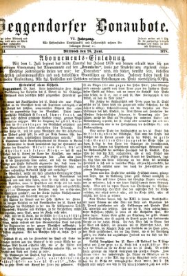 Deggendorfer Donaubote Mittwoch 26. Juni 1878