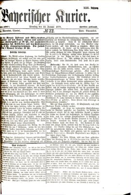 Bayerischer Kurier Dienstag 22. Januar 1878