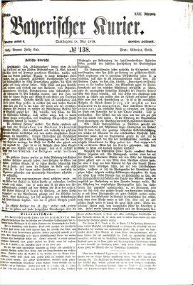 Bayerischer Kurier Samstag 18. Mai 1878