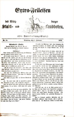 Extra-Felleisen (Würzburger Stadt- und Landbote) Dienstag 5. Februar 1878
