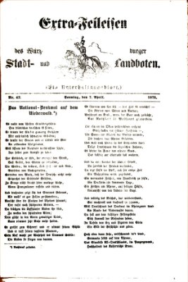 Extra-Felleisen (Würzburger Stadt- und Landbote) Sonntag 7. April 1878
