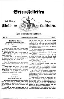 Extra-Felleisen (Würzburger Stadt- und Landbote) Donnerstag 27. Juni 1878