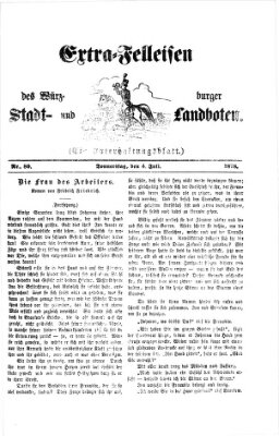 Extra-Felleisen (Würzburger Stadt- und Landbote) Donnerstag 4. Juli 1878