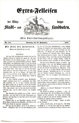 Extra-Felleisen (Würzburger Stadt- und Landbote) Dienstag 24. September 1878