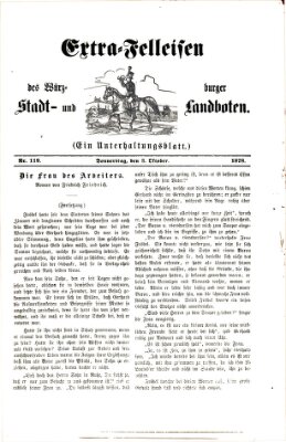 Extra-Felleisen (Würzburger Stadt- und Landbote) Donnerstag 3. Oktober 1878