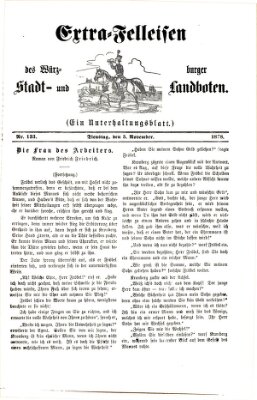 Extra-Felleisen (Würzburger Stadt- und Landbote) Dienstag 5. November 1878