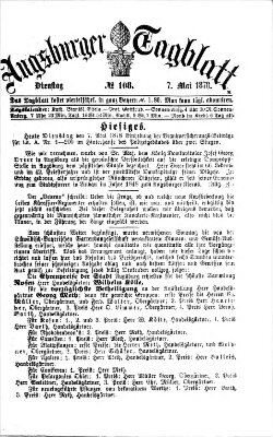 Augsburger Tagblatt Dienstag 7. Mai 1878