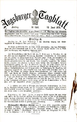 Augsburger Tagblatt Freitag 28. Juni 1878