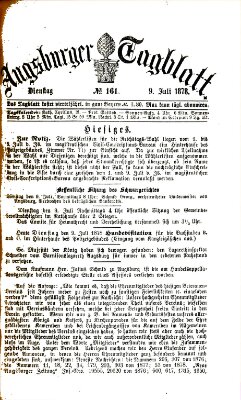 Augsburger Tagblatt Dienstag 9. Juli 1878