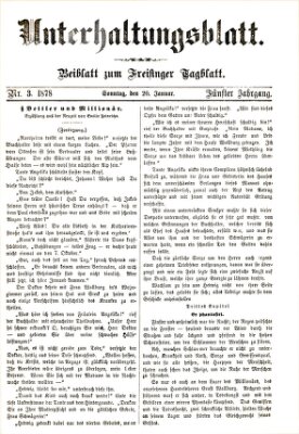 Freisinger Tagblatt (Freisinger Wochenblatt) Sonntag 20. Januar 1878