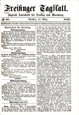 Freisinger Tagblatt (Freisinger Wochenblatt) Dienstag 12. März 1878