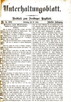 Freisinger Tagblatt (Freisinger Wochenblatt) Sonntag 16. Juni 1878