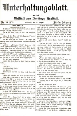 Freisinger Tagblatt (Freisinger Wochenblatt) Sonntag 18. August 1878