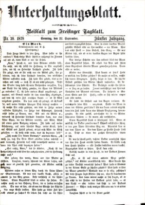 Freisinger Tagblatt (Freisinger Wochenblatt) Sonntag 22. September 1878