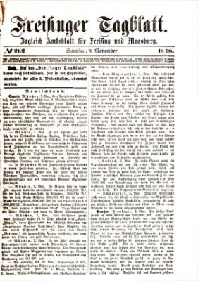 Freisinger Tagblatt (Freisinger Wochenblatt) Samstag 9. November 1878