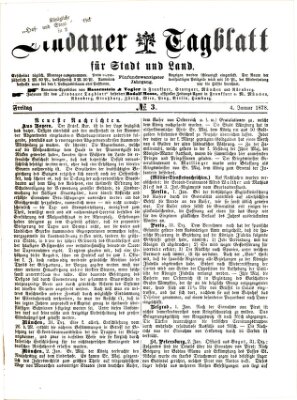 Lindauer Tagblatt für Stadt und Land Freitag 4. Januar 1878