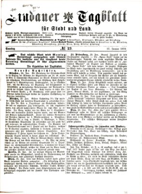 Lindauer Tagblatt für Stadt und Land Sonntag 27. Januar 1878