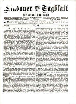 Lindauer Tagblatt für Stadt und Land Mittwoch 17. April 1878