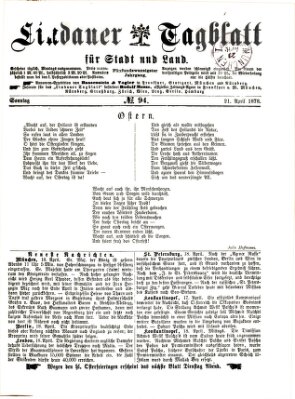 Lindauer Tagblatt für Stadt und Land Sonntag 21. April 1878