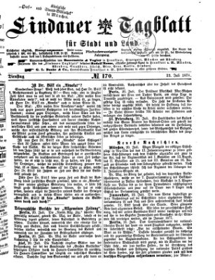 Lindauer Tagblatt für Stadt und Land Dienstag 23. Juli 1878