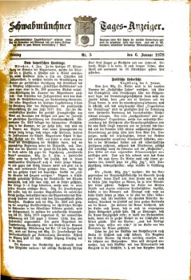 Schwabmünchner Tages-Anzeiger Sonntag 6. Januar 1878