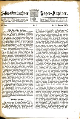 Schwabmünchner Tages-Anzeiger Dienstag 8. Januar 1878
