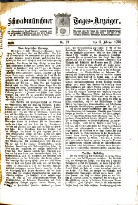 Schwabmünchner Tages-Anzeiger Freitag 8. Februar 1878
