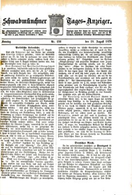 Schwabmünchner Tages-Anzeiger Sonntag 18. August 1878