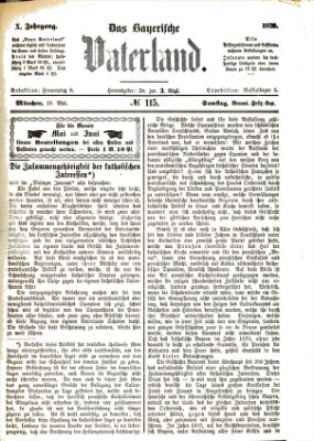 Das bayerische Vaterland Samstag 18. Mai 1878