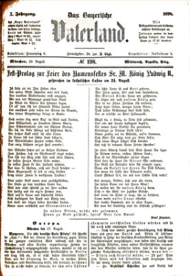 Das bayerische Vaterland Mittwoch 28. August 1878