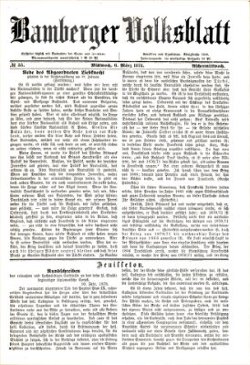 Bamberger Volksblatt Mittwoch 6. März 1878