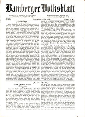 Bamberger Volksblatt Donnerstag 9. Mai 1878