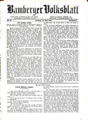 Bamberger Volksblatt Dienstag 21. Mai 1878