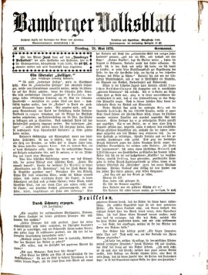 Bamberger Volksblatt Dienstag 28. Mai 1878
