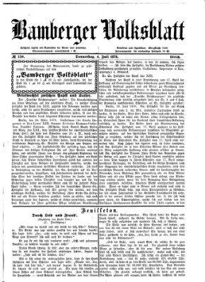 Bamberger Volksblatt Donnerstag 4. Juli 1878