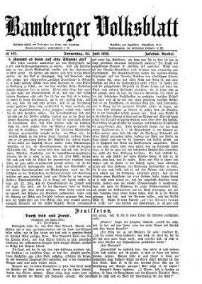 Bamberger Volksblatt Donnerstag 25. Juli 1878