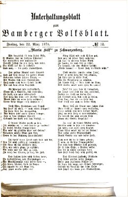 Bamberger Volksblatt Freitag 22. März 1878