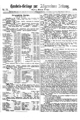 Allgemeine Zeitung Mittwoch 17. April 1878